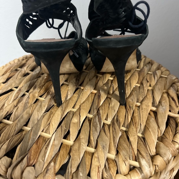 Zara Woman Black Suede Heels - Picture 3 of 4